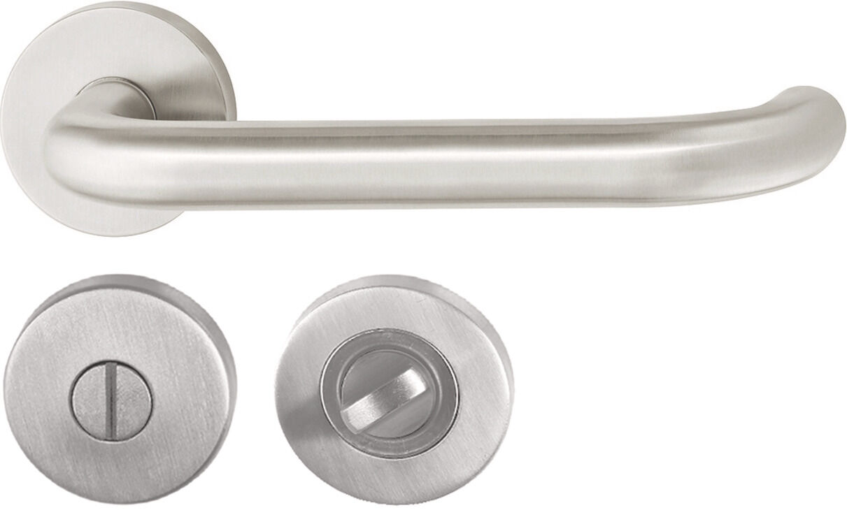 Häfele ROLAND-LONG M Kapı Kolu Seti Paslanmaz Çelik 53 mm Paslanmaz çelik renkli Mat 902.99.619
