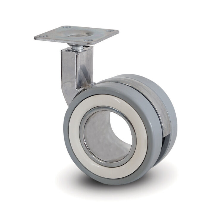Häfele FUN - Mobilya Tekerleği 75 mm 108 mm Açık Gri Plakalı 661.40.537