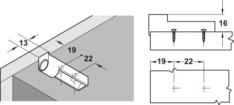 Häfele Lineer adaptör plakası yumuşak kapanma Gri 356.37.010