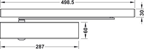 Hafele Üst kapı kapatıcı, TS 5000 E, EN 2–6, kılavuz