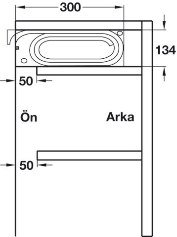 Häfele RISE - Stor Sistemi 600x1320 mm 1,320 mm Bakır renkli 443.10.033