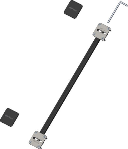 Hafele Ahşap Kapak, Gergi Donanımı, 16mm, Siyah