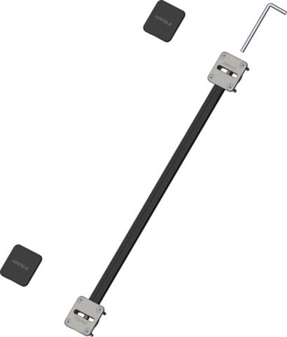 Hafele Ahşap Kapak, Gergi Donanımı, 16mm, Siyah