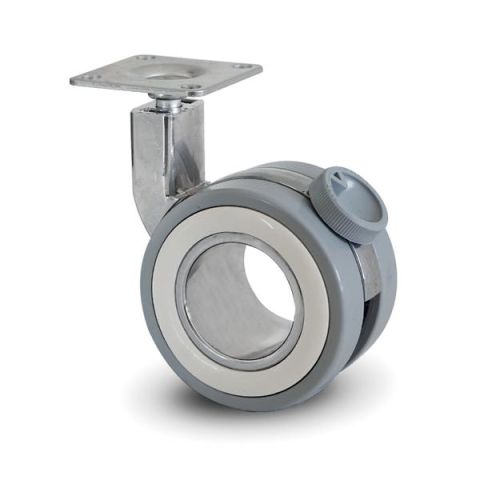 Hafele FUN Mobilya Tekerleği Frenli Gri Ø75x108mm