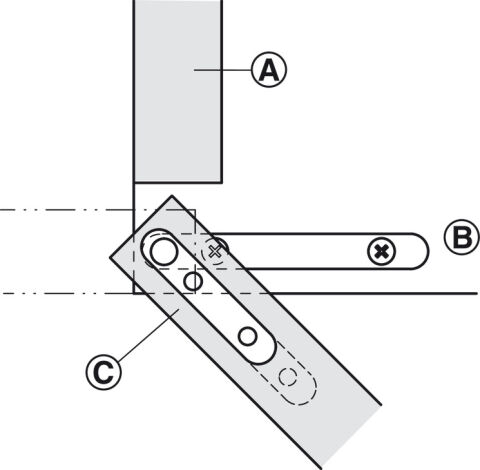 Häfele Pivot menteşe Çelik aynı flanşlar ile 65 mm Çinko kaplama 20 kg 361.03.511