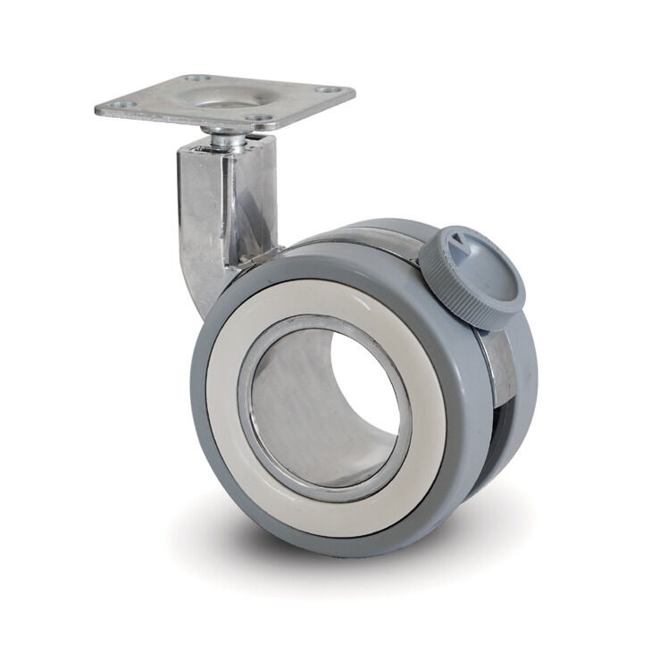 Häfele FUN - Mobilya Tekerleği 75 mm 108 mm Açık Gri Plakalı 661.41.537