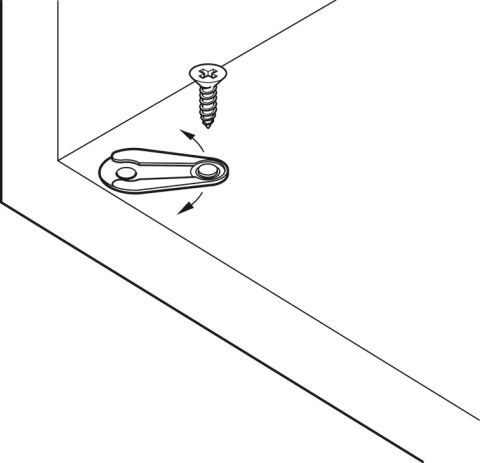 Häfele Pivot menteşe Plastik - Beyaz 361.22.710