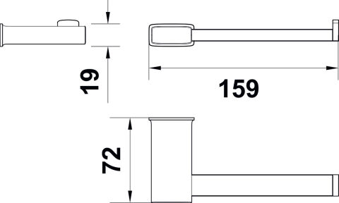 Häfele PLATO - Tuvalet Kağıtlık Mat Siyah 580.68.442