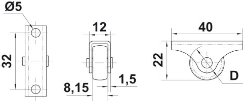 Häfele TENNA - Mobilya Tekerleği 20 mm 22 mm Siyah Mat Plakalı 663.08.950
