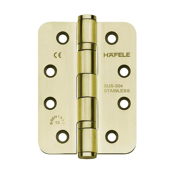 Hafele Yaprak Menteşe F Paslanmaz Çelik Parlak Pirinç102x76x3mm
