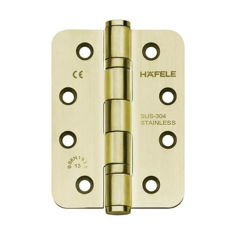 Hafele Yaprak Menteşe F Paslanmaz Çelik Parlak Pirinç102x76x3mm