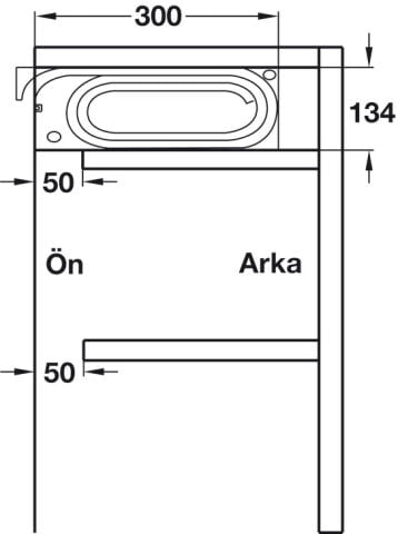Häfele RISE - Stor Sistemi 600x1320 mm 1,320 mm Alüminyum renkli 443.10.933