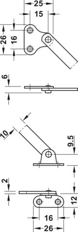 Häfele Kalkar kapak ahşap kapaklar için bağlantıda ≥170 mm 200 mm Nikel kaplama 365.10.781