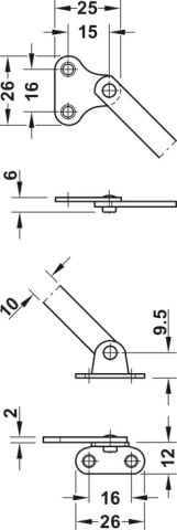 Häfele Kalkar kapak ahşap kapaklar için bağlantıda ≥200 mm 250 mm Nikel kaplama 365.10.782