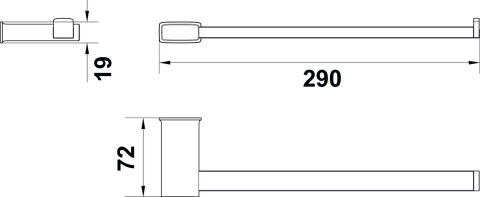 Häfele PLATO - Kağıt Havluluk 290 mm 19 mm Parlak Altın 580.68.640