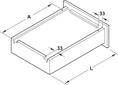 Häfele Matrix Runner UM S15 - Gizli Ray Çinko kaplama 15 kg 433.06.664