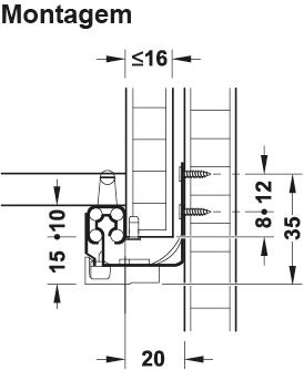 Häfele Matrix Runner UM S15 - Gizli Ray Çinko kaplama 15 kg 433.06.664