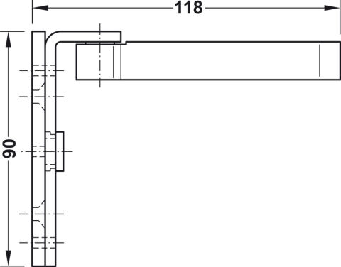 Häfele Kapı menteşesi SFS intec CIR En fazla 70 kg düz Çinko kaplama 927.54.090