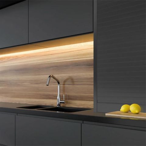 Hafele RISE Cam Stor Mekanizması Siyah 600x720mm