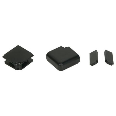 Hafele CSP02 Mutfak Tezgah Süpürgelik Yan Kapak Seti Mat Siyah