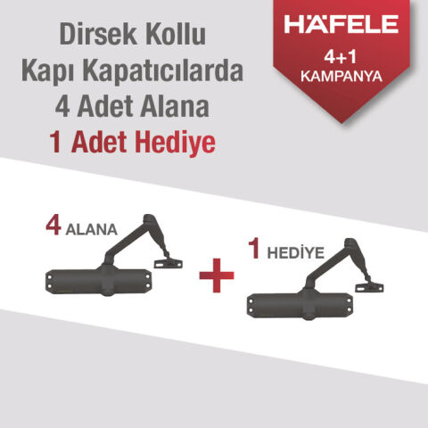 Dirsek Kollu Kapı Kapatıcı, Hafele DC 401 - 931.77.203