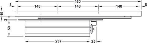 Hafele Gizli kapı kapatıcılar, DCL33 - 931.84.033