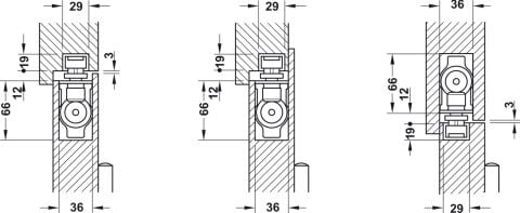 Hafele Gizli kapı kapatıcılar, DCL33 - 931.84.033
