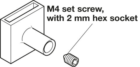 Häfele Symo LA - Tutma pimi 13 mm Nikel kaplama Mat 237.22.100