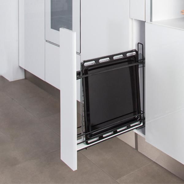 Hafele BONA II SIYAH Tepsilik siyah, sağ  15 cm