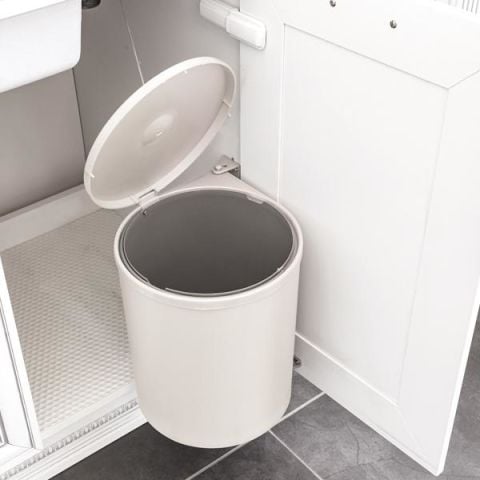 Hafele FIX II Çöp Kutusu İpli Krem Beyaz 13lt