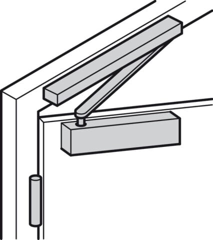 Hafele Üst kapı kapatıcı, Startec DCL 84, kılavuz raylı