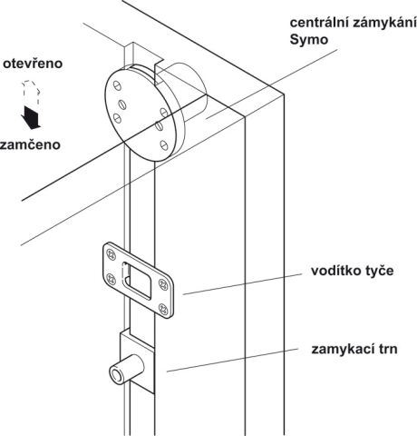 Häfele Symo EC Merkezi kilit sistemi kilitleme çubuğu 18 mm 600 mm Kilit: Nikel kaplama 237.48.600