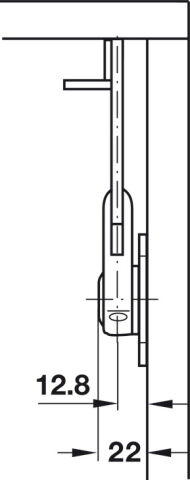Häfele Kalkar kapak mafsallı ahşap kapaklar 300–450 mm ≤2,85 kg 170 mm sağ 365.31.620