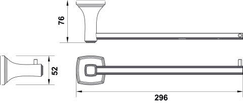 Häfele MARTIN - Kağıt Havluluk 296 mm 52 mm Parlak Altın 580.69.140