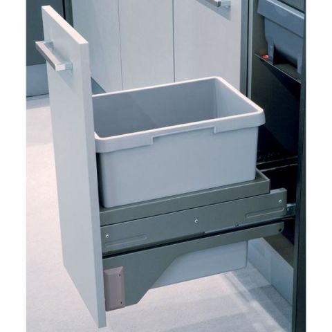 Hafele EURO CARGO-S Raylı Çöp Kutusu Gri 1x30lt