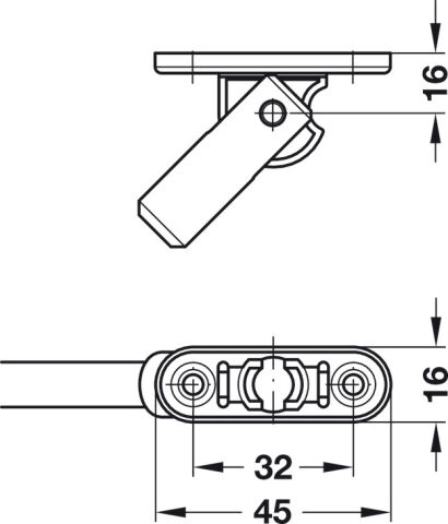 Häfele Kalkar kapak mafsallı ahşap kapaklar için 300–900 mm 4 kg 190 mm 365.31.700