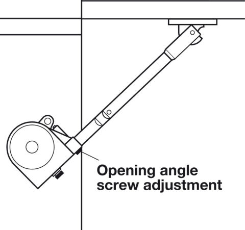 Häfele Kalkar kapak mafsallı ahşap kapaklar için 300–900 mm 4 kg 190 mm 365.31.700