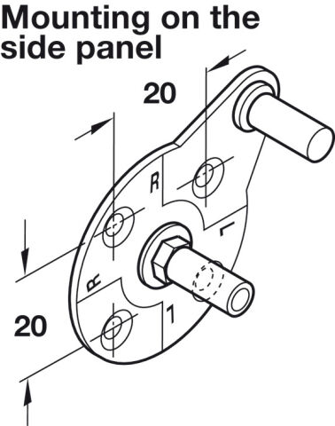 Häfele Kalkar kapak mafsallı ahşap kapaklar için 300–900 mm 4 kg 190 mm 365.31.700