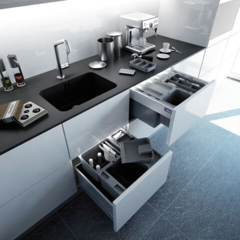 Häfele One2Four/One2Five çöp kutusu sistemi için Gri 502.90.162