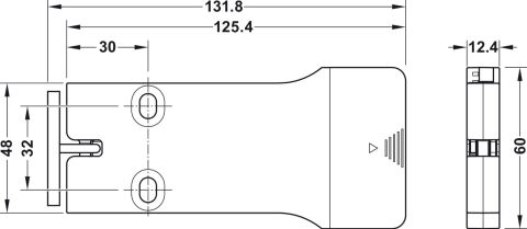 Häfele Dialock EFL 30 Mobilya kilidi pilli kilit 126x60x13 mm 237.59.070