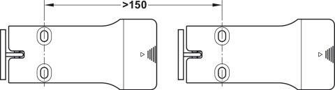 Häfele Dialock EFL 30 Mobilya kilidi pilli kilit 126x60x13 mm 237.59.070
