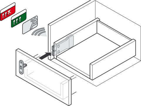 Häfele Dialock EFL 30 Mobilya kilidi pilli kilit 126x60x13 mm 237.59.070