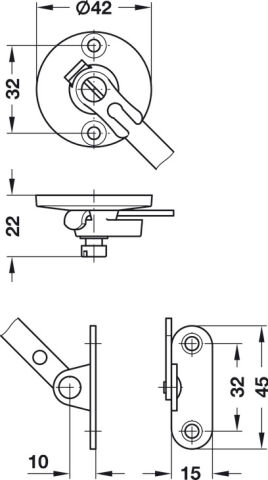 Häfele Kalkar kapak fren mekanizmalı ahşap kapaklar ≥190 mm 225 mm 226 mm 365.75.710