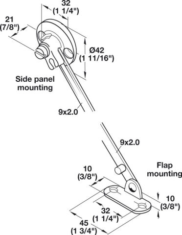 Häfele Kalkar kapak fren mekanizmalı ahşap kapaklar ≥190 mm 225 mm 226 mm 365.75.710