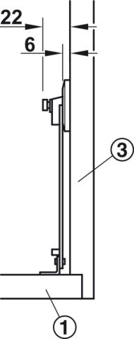 Häfele Kalkar kapak fren mekanizmalı ahşap kapaklar ≥190 mm 225 mm 226 mm 365.75.710