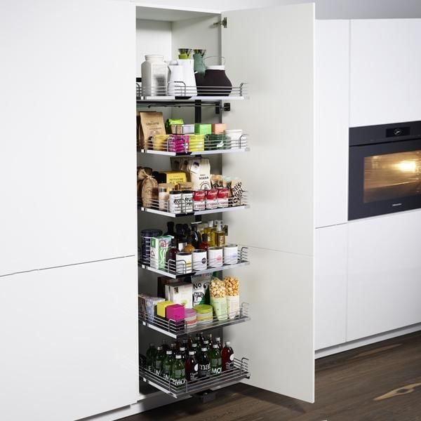 Hafele TANDEM SOLO Boy Kiler Seti Arena Classic Sepet Gümüş Gri 600/1700mm