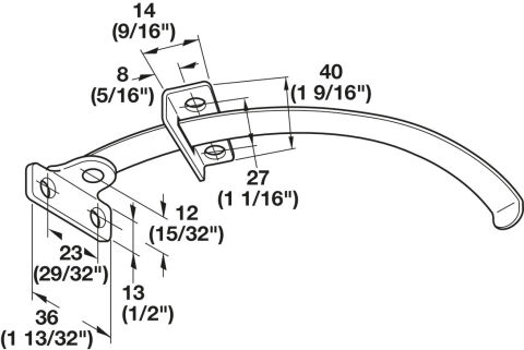 Häfele Açılma açısı sınırlaması çelik uzunluk 150 mm Nikel kaplama 371.32.755
