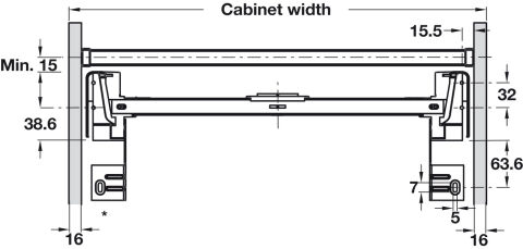 Häfele Asma dosyalama çerçevesi - Açık gri 502.90.715