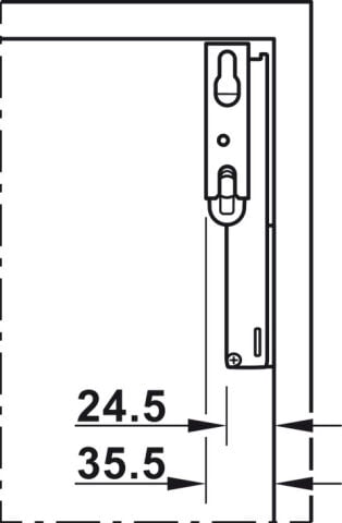 Häfele Free space 1.11 - Kalkar kapak makası B 225–650 mm 372.27.350