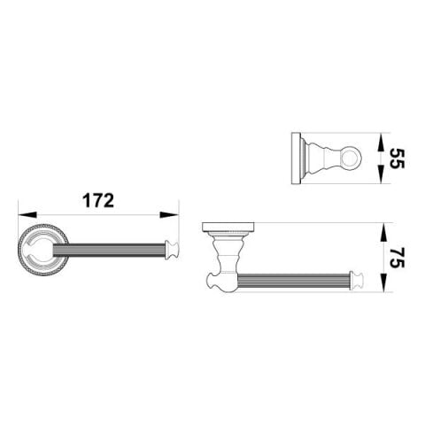 Häfele CALISTO - Tuvalet Kağıtlık Bronz 580.69.542